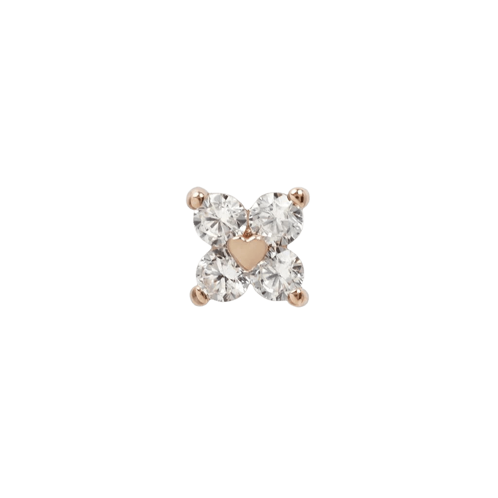 CORAZON SWAROVSKI CZ - THREADLESS END piercing-zone.com