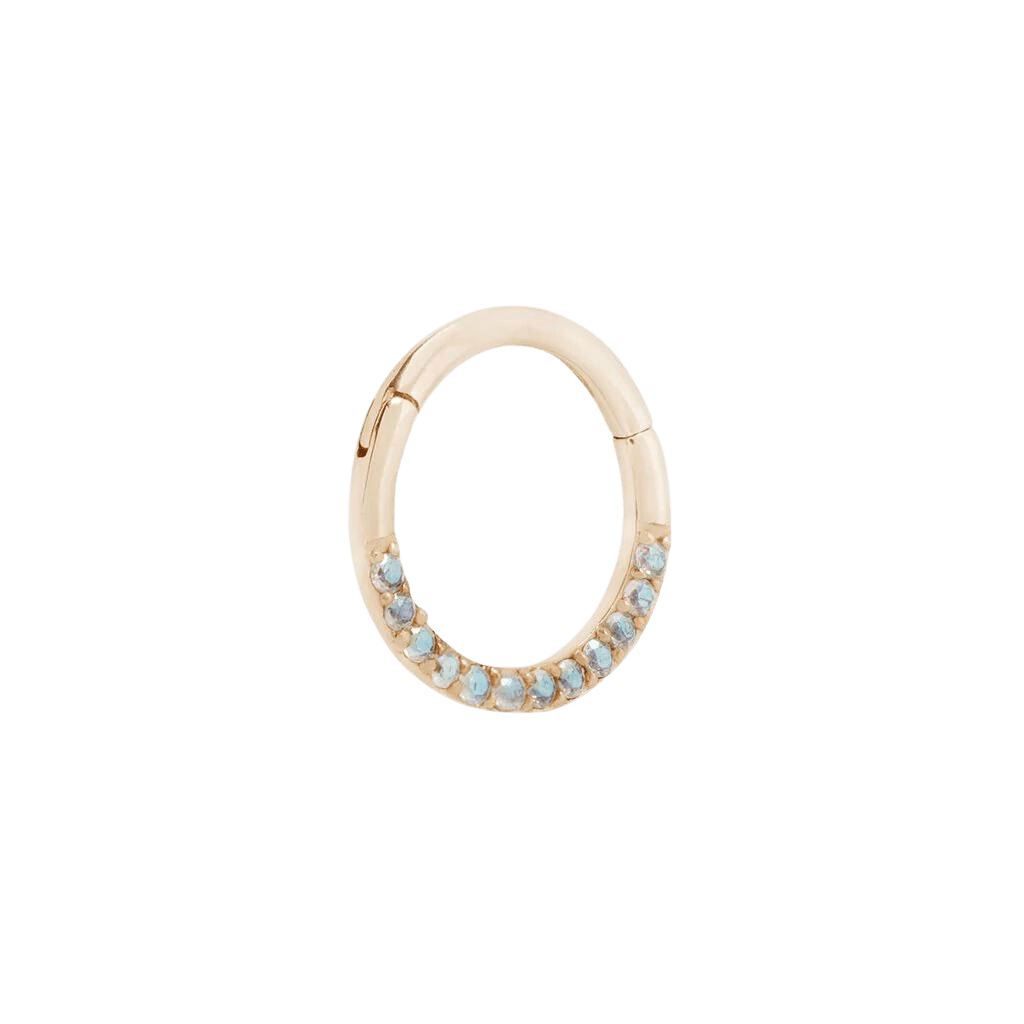 DIA - MERCURY MIST TOPAZ SOLID 14KT GOLD CLICKER piercing-zone.com