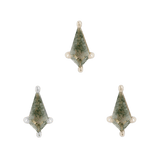 MINI SOHO - KITE CUT MOSS AGATE - THREADLESS END piercing-zone.com