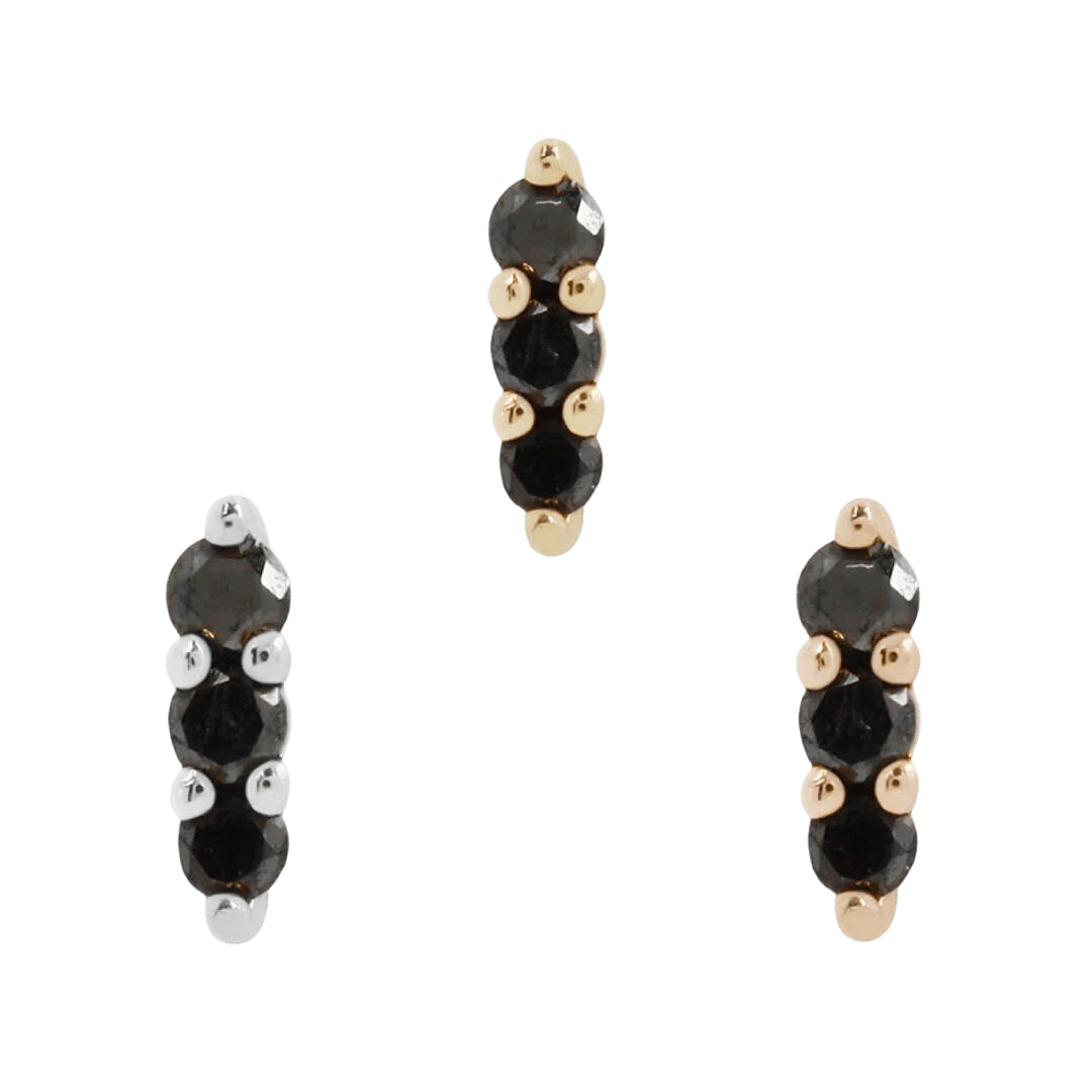 MISHKA PRONG 3 - BLACK DIAMOND - THREADLESS END piercing-zone.com