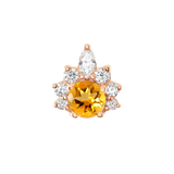 Adelina – 14K/18K Gold Multi-Stone Threadless End