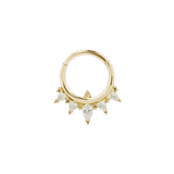 TAJA - CZ - SOLID 14KT GOLD CLICKER piercing-zone.com