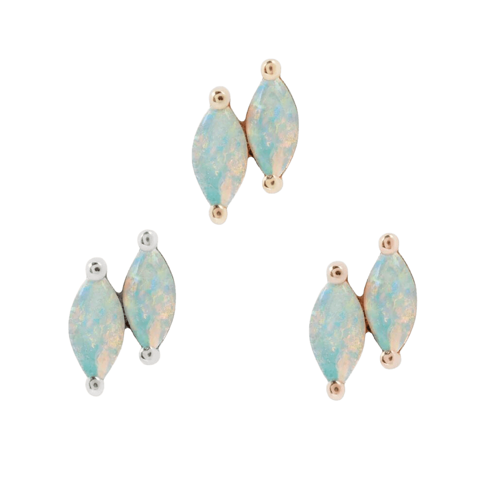DOUBLE ZURI MARQUISE OPAL - THREADLESS END piercing-zone.com
