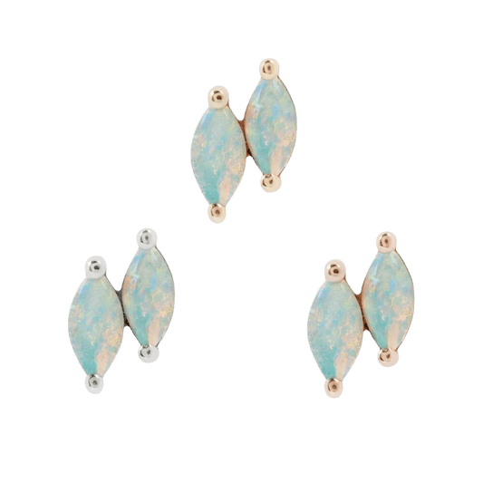 DOUBLE ZURI MARQUISE OPAL - THREADLESS END piercing-zone.com