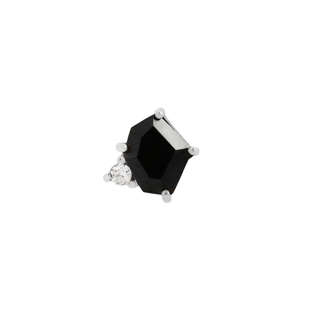 ELICIT - BLACK SPINEL + CZ - THREADLESS END piercing-zone.com