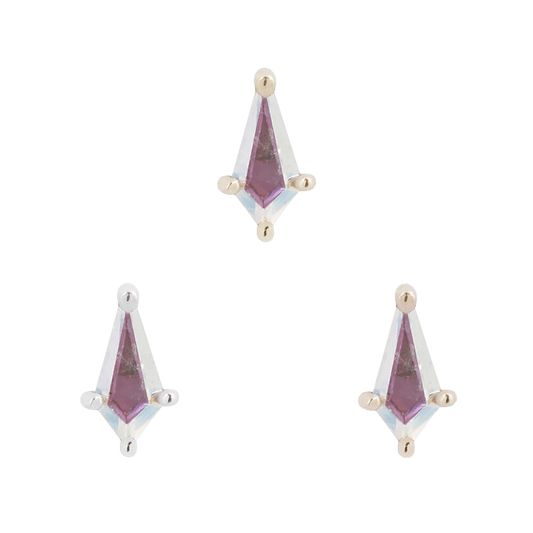 MINI SOHO - KITE CUT MERCURY MIST TOPAZ - THREADLESS END piercing-zone.com