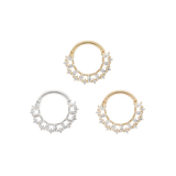 OBSESSED - CZ - SOLID 14KT GOLD CLICKER piercing-zone.com