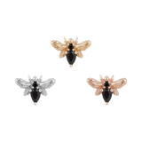 BEE CHIC - BLACK SPINEL - THREADLESS END piercing-zone.com