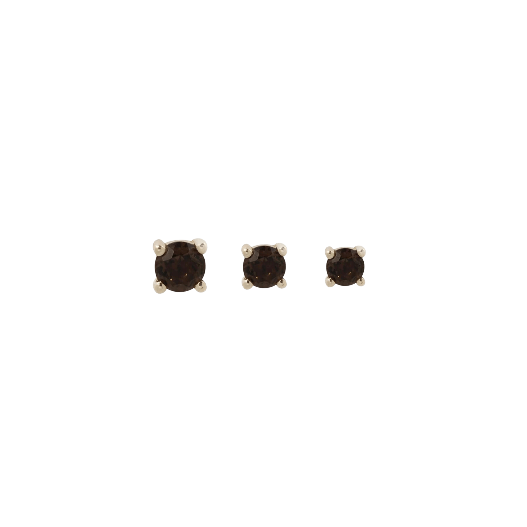 SMOKEY QUARTZ PRONG - THREADLESS END piercing-zone.com