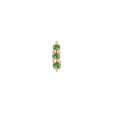 MISHKA PRONG 3 - TSAVORITE - THREADLESS END piercing-zone.com