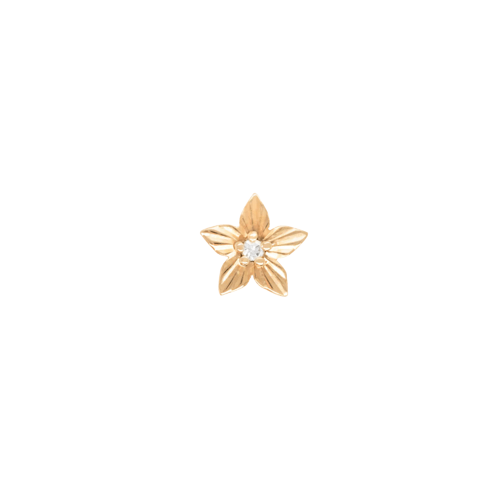 Lula Diamond Flower – 14K Gold Threadless End