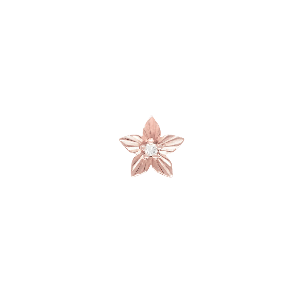 Lula Diamond Flower – 14K Gold Threadless End
