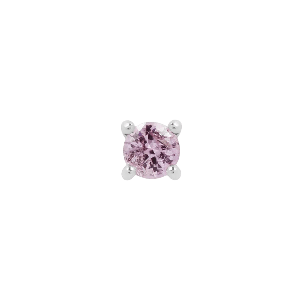 PINK SAPPHIRE PRONG - THREADLESS END piercing-zone.com