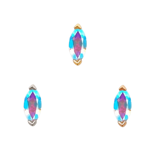ZURI - MARQUISE MERCURY MIST TOPAZ - THREADLESS END piercing-zone.com