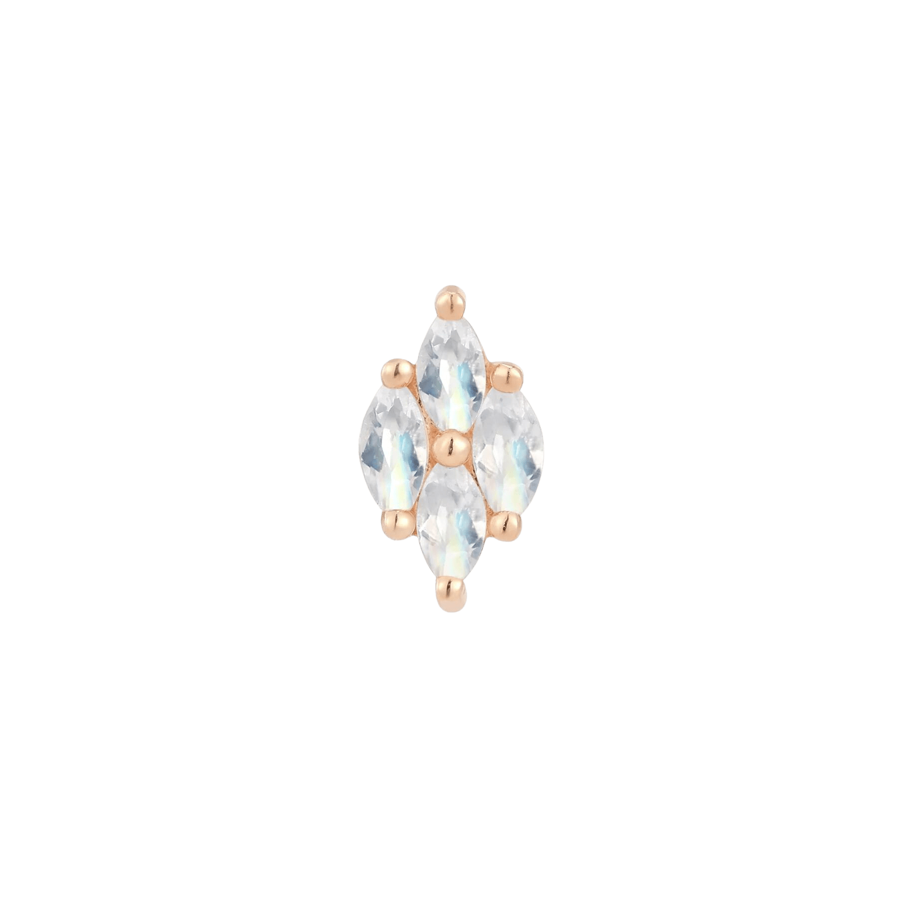 Dream On – 14K Gold Moonstone Threadless End