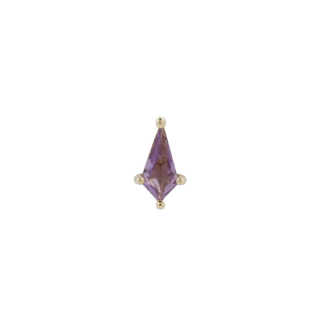 MINI SOHO - KITE CUT AMETHYST - THREADLESS END piercing-zone.com
