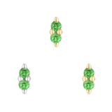 MISHKA PRONG 2 - TSAVORITE - THREADLESS END piercing-zone.com