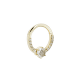 TINSLEY - CZ + WHITE SAPPHIRE - SOLID 14KT GOLD CLICKER piercing-zone.com