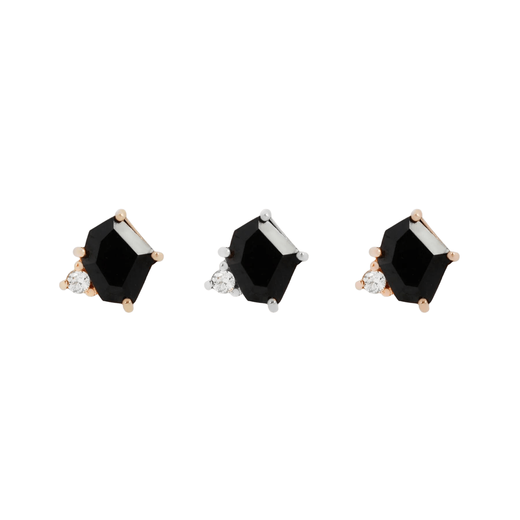 ELICIT - BLACK SPINEL + CZ - THREADLESS END piercing-zone.com
