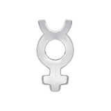 Mercury Symbol – 14K/18K Gold Flat Threadless End