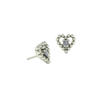 Beaded Heart With Gem – 14K/18K Gold Threadless End