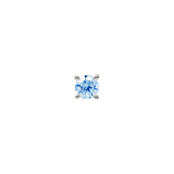 London Blue Topaz Prong – 14K Gold Threadless End