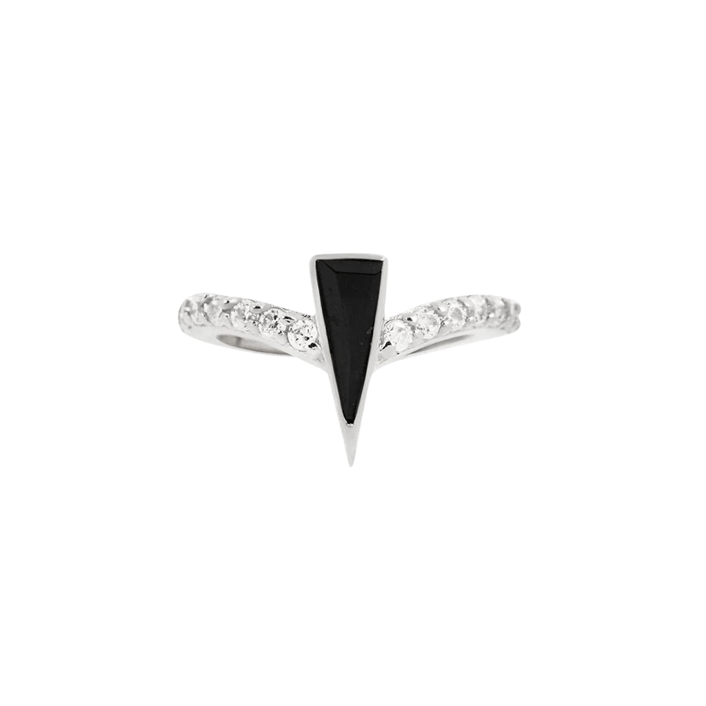 MIKAH - BLACK SPINEL + CZ - SOLID 14KT GOLD CLICKER piercing-zone.com
