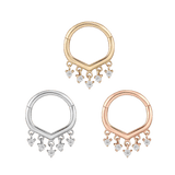 GUESTLIST - CZ - SOLID 14KT GOLD CLICKER piercing-zone.com