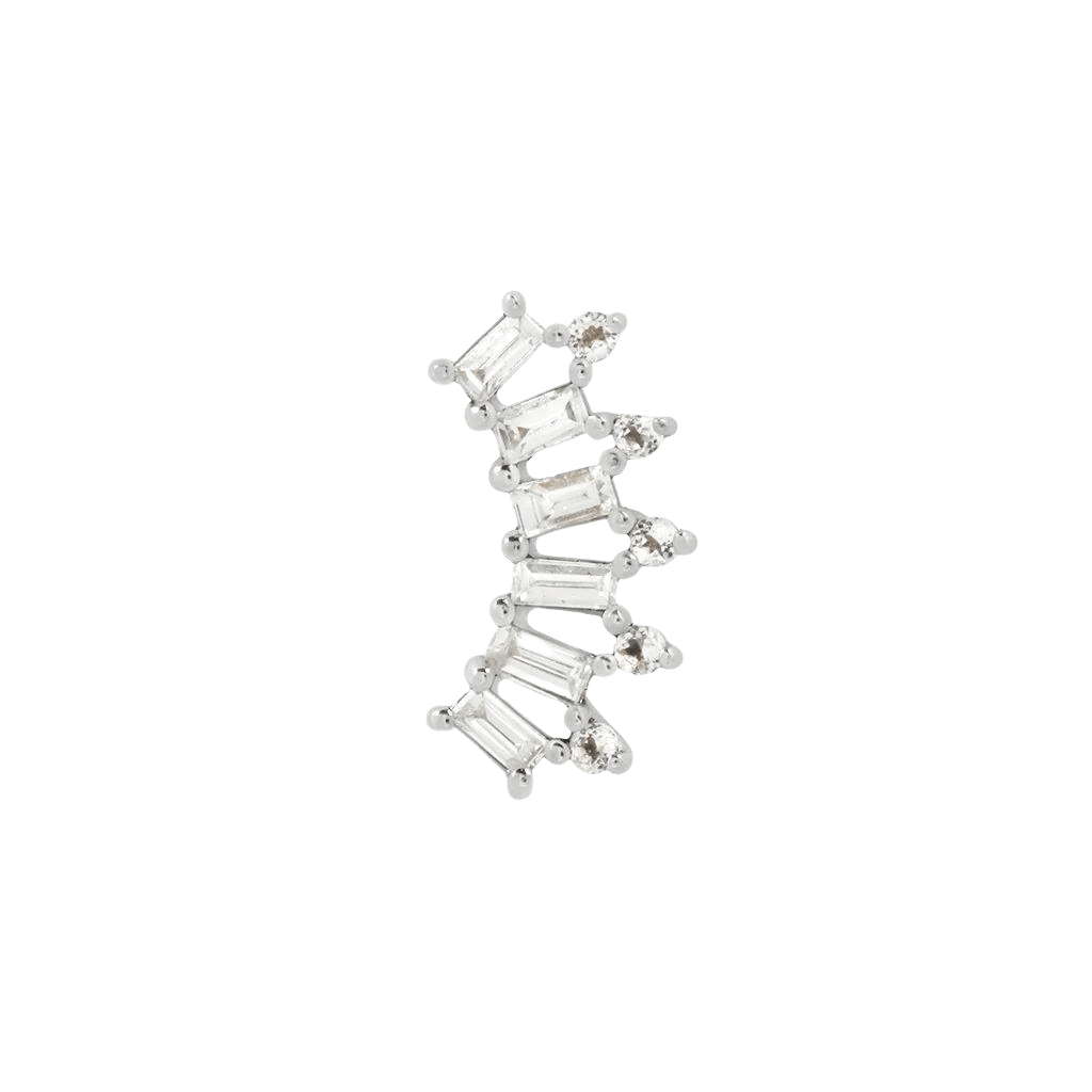 GSTQ - GENUINE DIAMOND + TOPAZ THREADLESS END piercing-zone.com