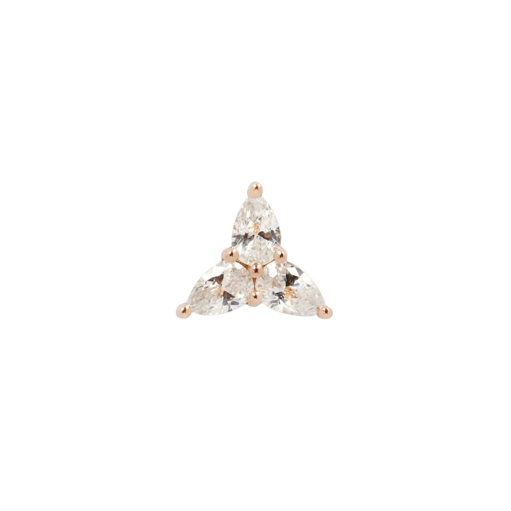 3 LITTLE PEARS - CZ - THREADLESS END piercing-zone.com