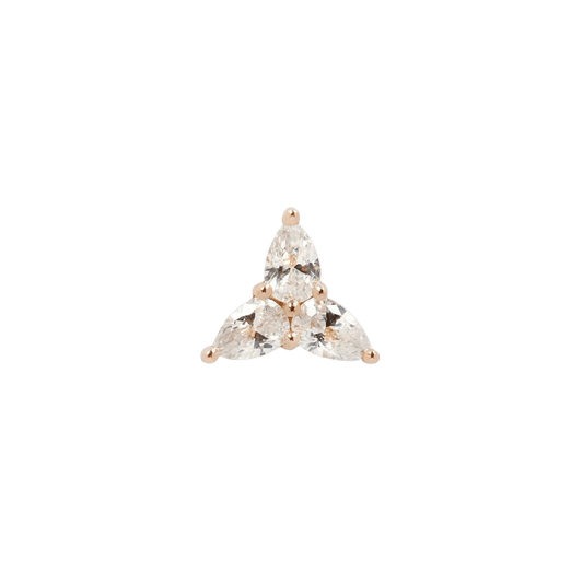 3 LITTLE PEARS - CZ - THREADLESS END piercing-zone.com