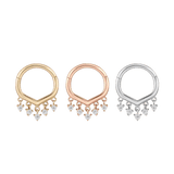 GUESTLIST - CZ - SOLID 14KT GOLD CLICKER piercing-zone.com