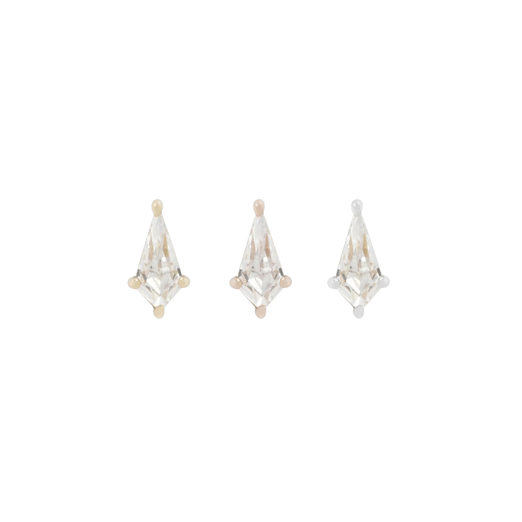 MINI SOHO - KITE CUT CZ - THREADLESS END piercing-zone.com