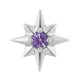 8 Point Burst - 14K Gold Stone Threadless/Threaded End