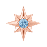 8 Point Burst - 14K Gold Stone Threadless/Threaded End