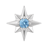8 Point Burst - 14K Gold Stone Threadless/Threaded End