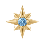 8 Point Burst - 14K Gold Stone Threadless/Threaded End