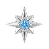 8 Point Burst - 14K Gold Stone Threadless/Threaded End
