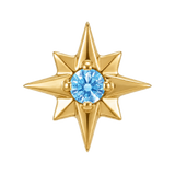 8 Point Burst - 14K Gold Stone Threadless/Threaded End