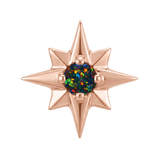 8 Point Burst - 14K Gold Stone Threadless/Threaded End