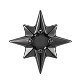8 Point Burst - 14K Gold Stone Threadless/Threaded End