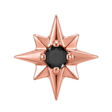 8 Point Burst - 14K Gold Stone Threadless/Threaded End