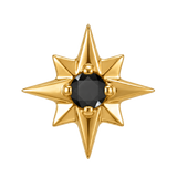 8 Point Burst - 14K Gold Stone Threadless/Threaded End