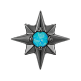 8 Point Burst - 14K Gold Stone Threadless/Threaded End