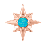 8 Point Burst - 14K Gold Stone Threadless/Threaded End