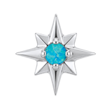 8 Point Burst - 14K Gold Stone Threadless/Threaded End