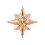 8 Point Burst - 14K Gold Stone Threadless/Threaded End