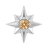 8 Point Burst - 14K Gold Stone Threadless/Threaded End