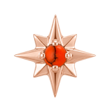 8 Point Burst - 14K Gold Stone Threadless/Threaded End