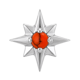 8 Point Burst - 14K Gold Stone Threadless/Threaded End